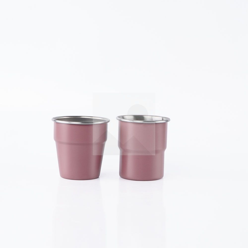 300ml Stainless Steel Cup - Reusable Metal Cups - Stackable Glasses - Camping, Hiking, Outdoor Activities, Party - Small Children Applicable - BPA Free