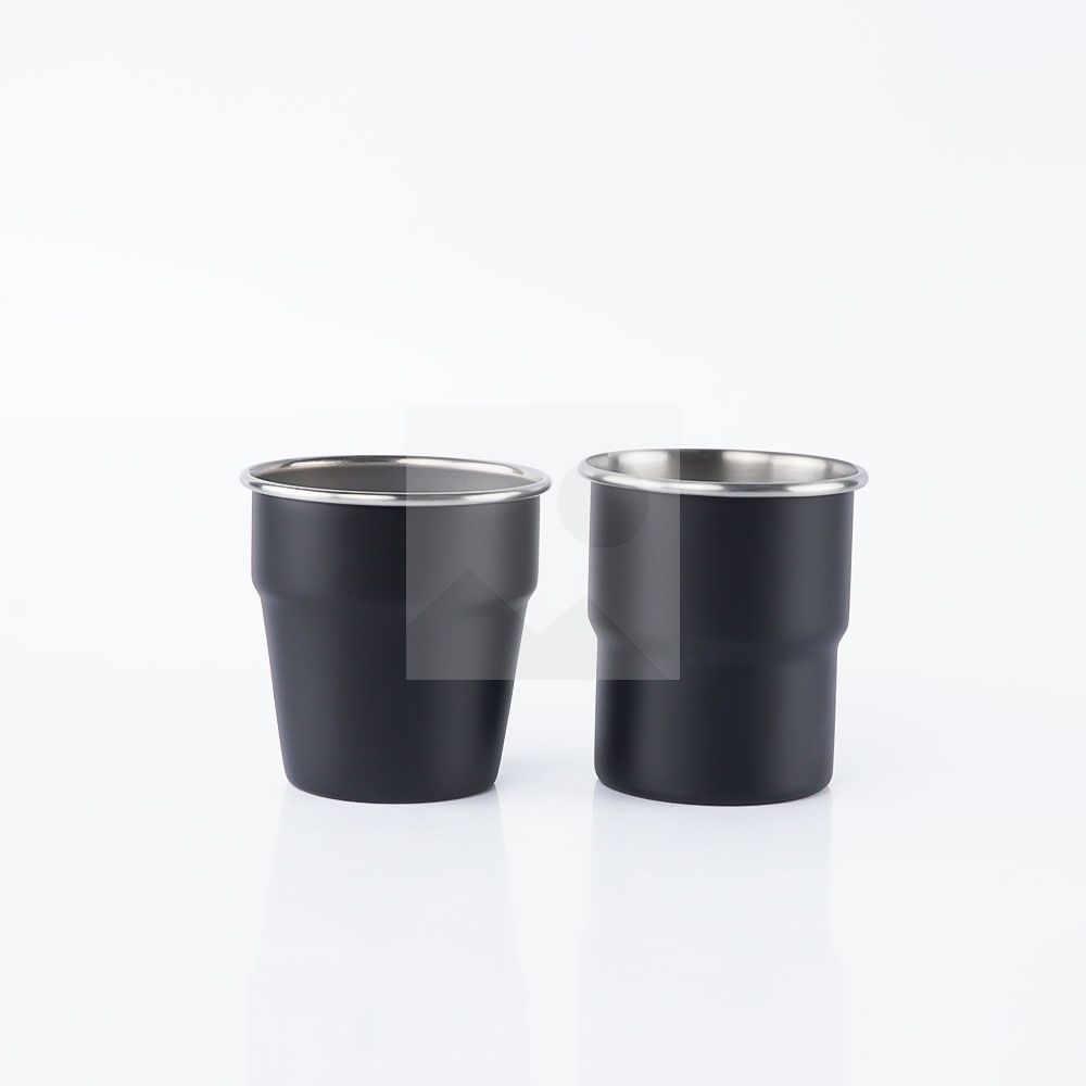300ml Stainless Steel Cup - Reusable Metal Cups - Stackable Glasses - Camping, Hiking, Outdoor Activities, Party - Small Children Applicable - BPA Free