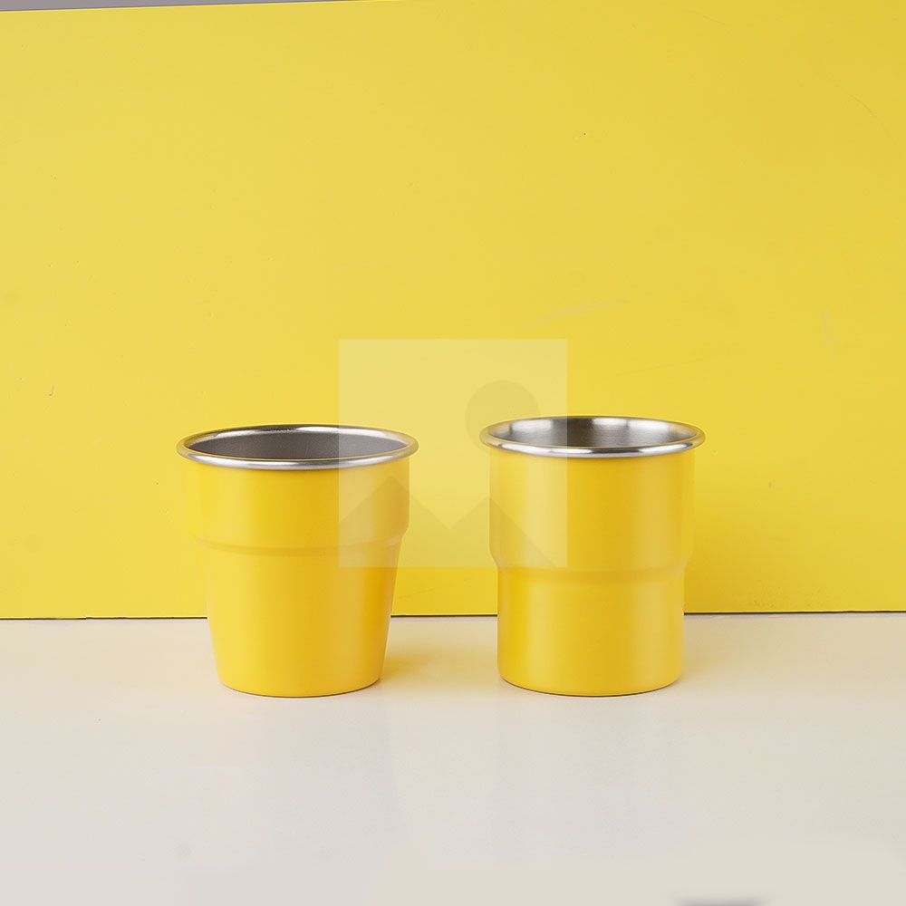 300ml Stainless Steel Cup - Reusable Metal Cups - Stackable Glasses - Camping, Hiking, Outdoor Activities, Party - Small Children Applicable - BPA Free