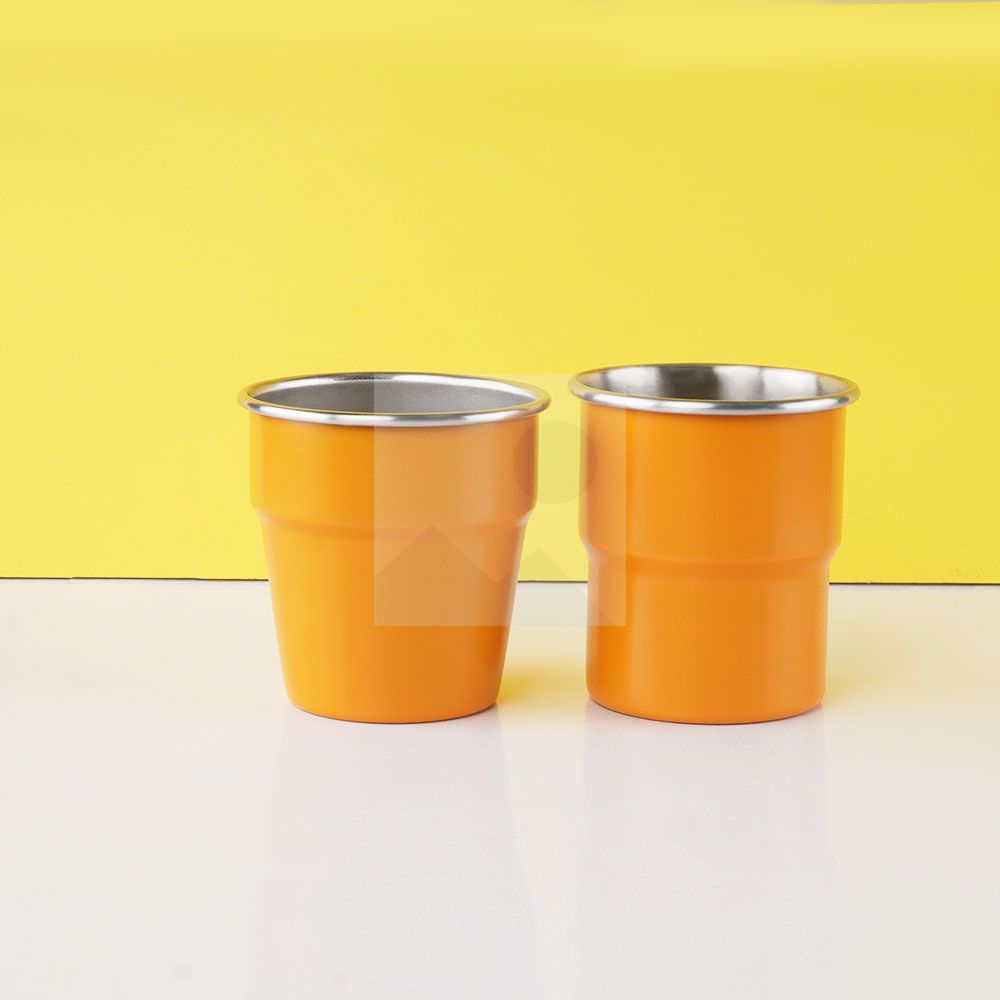 300ml Stainless Steel Cup - Reusable Metal Cups - Stackable Glasses - Camping, Hiking, Outdoor Activities, Party - Small Children Applicable - BPA Free