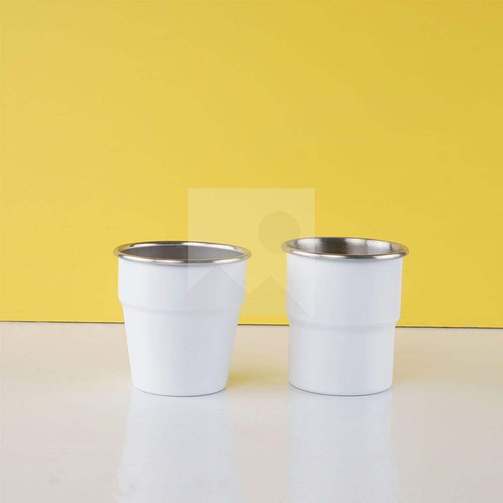 300ml Stainless Steel Cup - Reusable Metal Cups - Stackable Glasses - Camping, Hiking, Outdoor Activities, Party - Small Children Applicable - BPA Free