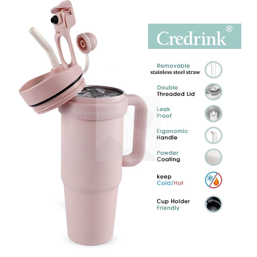 HOT 30oz  tumbler stainless Steel  900ml Water bottle 100% leakproof 2 in 1  lid Magnetic cap Sport  thermos Milk Water Bottle