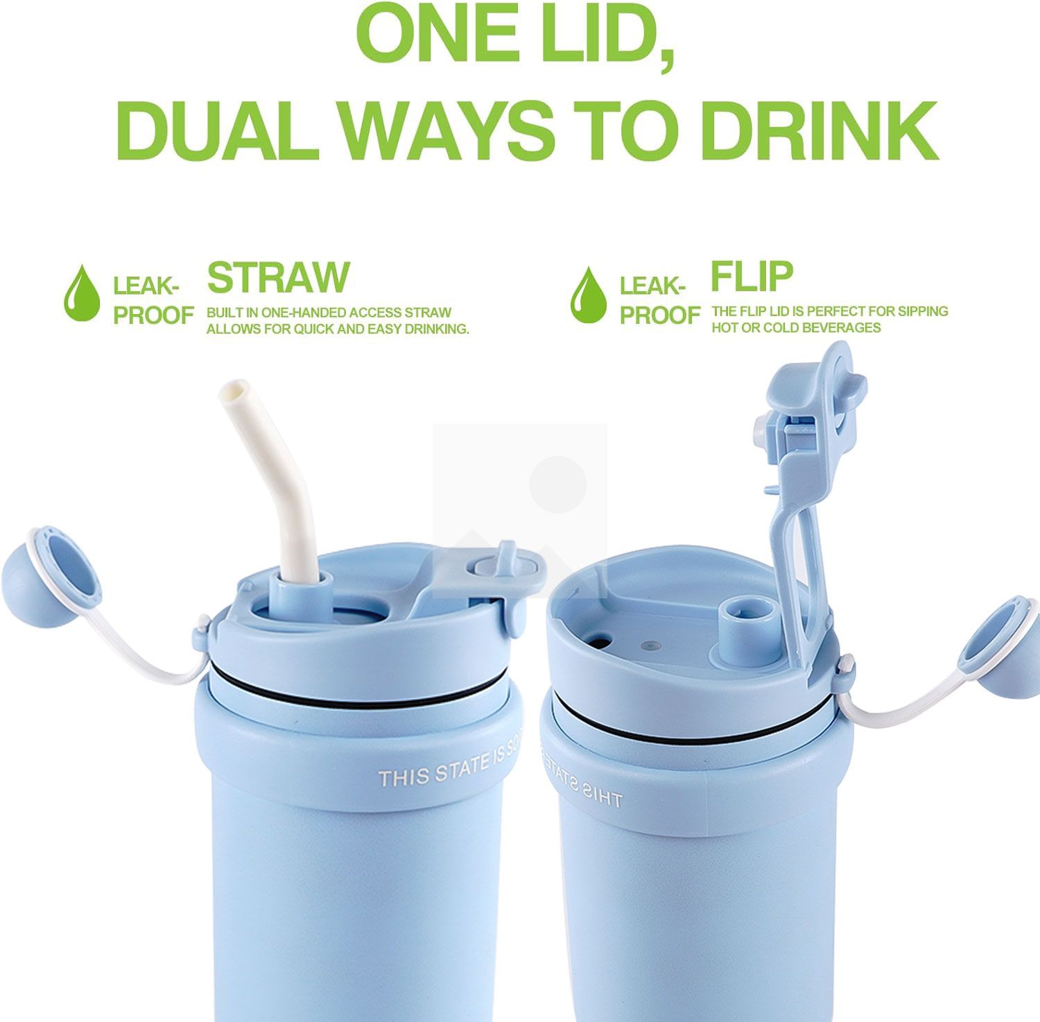 HOT 30oz  tumbler stainless Steel  900ml Water bottle 100% leakproof 2 in 1  lid Magnetic cap Sport  thermos Milk Water Bottle