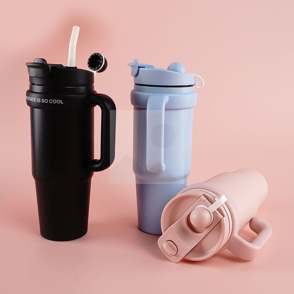 HOT 30oz  tumbler stainless Steel  900ml Water bottle 100% leakproof 2 in 1  lid Magnetic cap Sport  thermos Milk Water Bottle