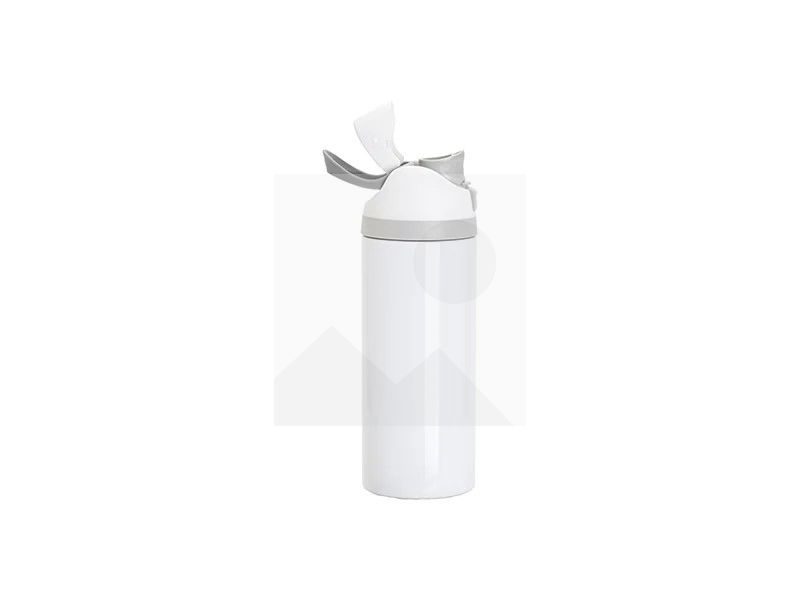 40oz/1200ml Stainless Steel Travel Tumbler with Portable Lid(White)