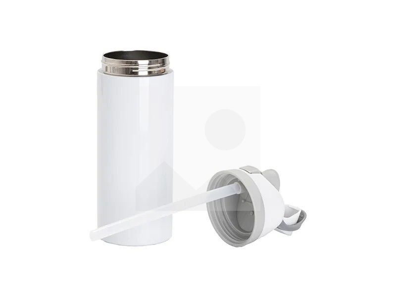 40oz/1200ml Stainless Steel Travel Tumbler with Portable Lid(White)