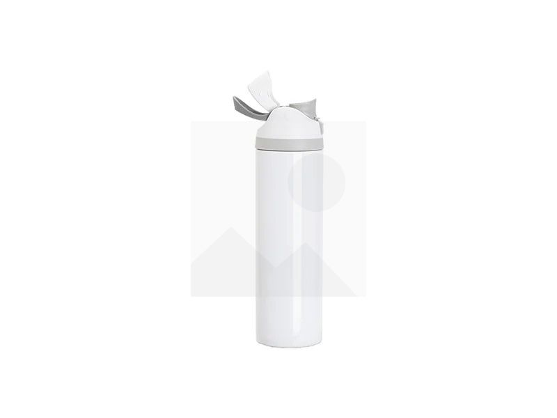 32oz/960ml Stainless Steel Travel Tumbler with Portable Lid(White)
