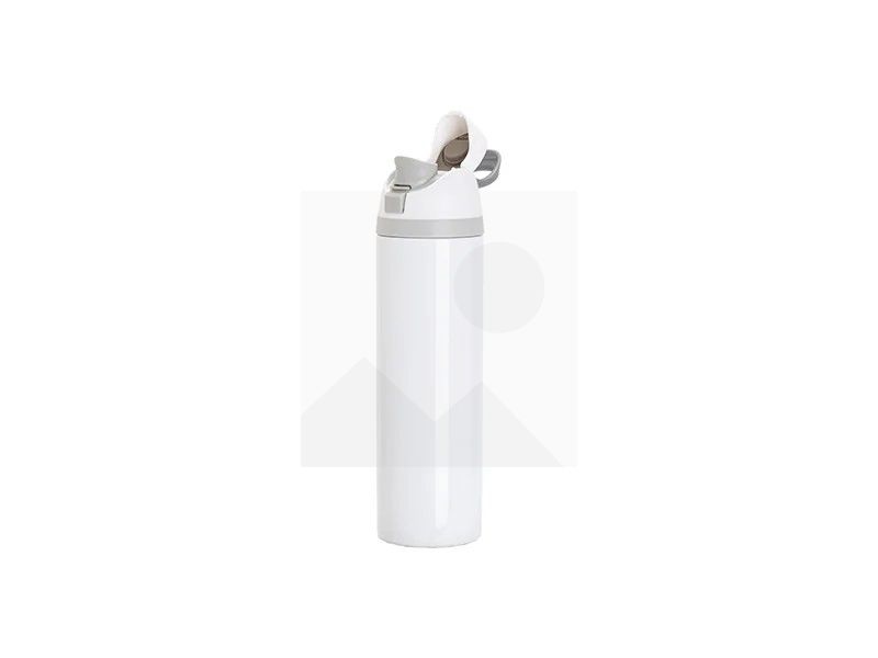 32oz/960ml Stainless Steel Travel Tumbler with Portable Lid(White)