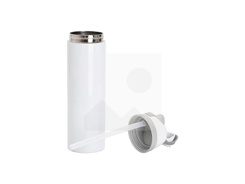 32oz/960ml Stainless Steel Travel Tumbler with Portable Lid(White)