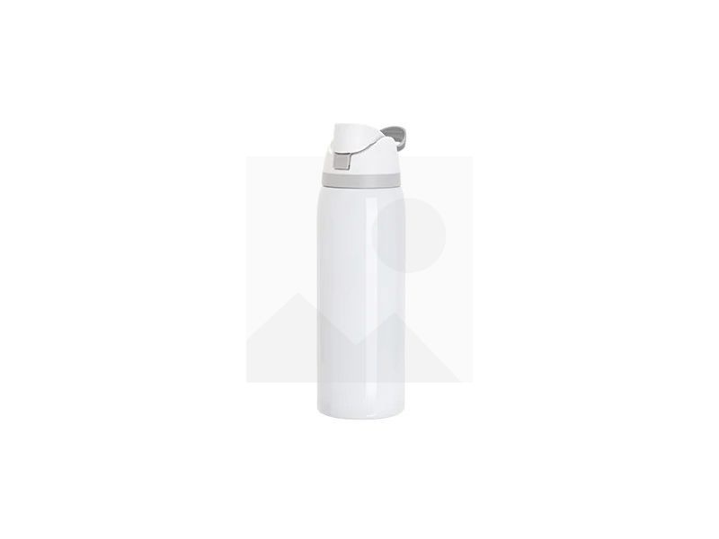 24oz/720ml Stainless Steel Travel Tumbler with Portable Lid(White)
