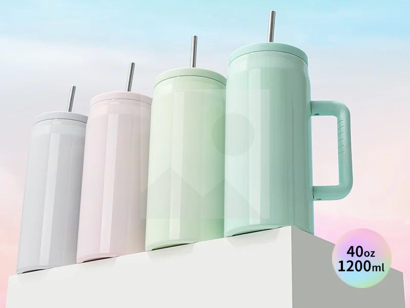 sublimation 40oz/1200ml Stainless Steel Tumbler with Soft Grip Handle