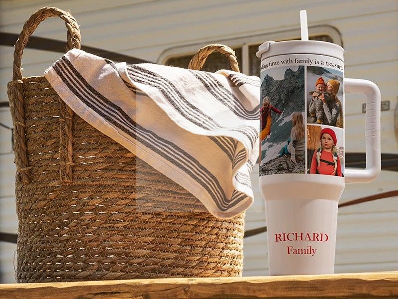 Sublimation 40oz/1200ml White Stainless Steel White Travel Tumbler with Flip Lid & Straw(Gray White Soft Grip Handle)
