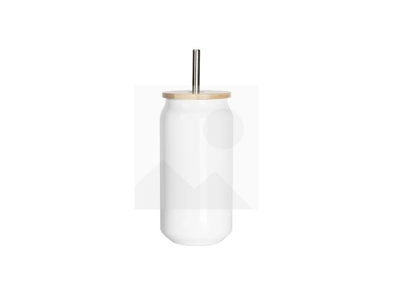 Sublimation Blanks 15oz/450ml Double Wall SS Can Mug with Bamboo Lid