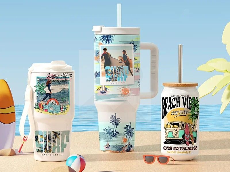 Sublimation Blanks 15oz/450ml Double Wall SS Can Mug with Bamboo Lid