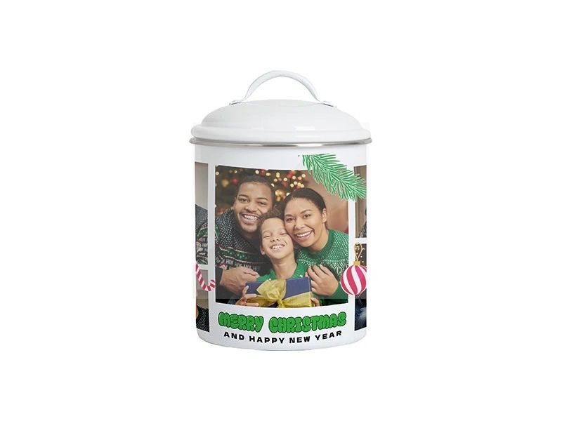 Sublimation Tin Canister w/ Lid(φ11.3*17cm,white)
