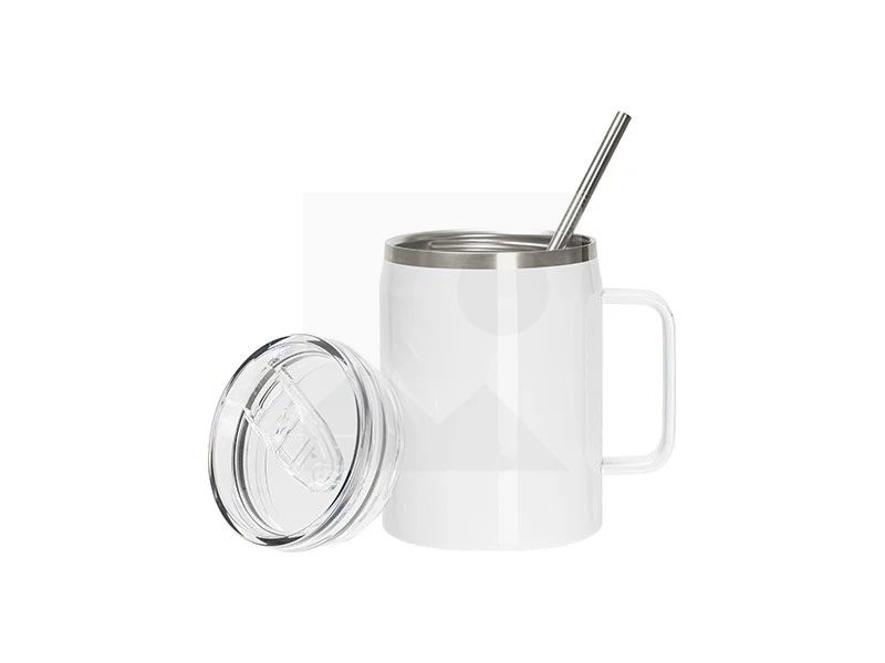 30oz/900ml Sublimation Blanks Stainless Steel Wine Barrel Tumbler with Slide Waterproof Lid & Straw