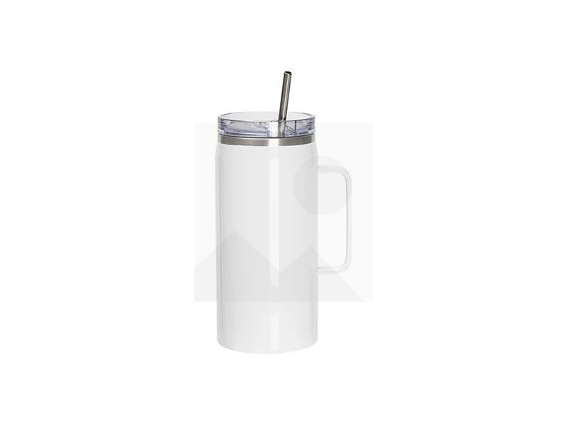 40oz/1200ml Sublimation Blanks Stainless Steel Wine Barrel Tumbler with Slide Waterproof Lid & Straw
