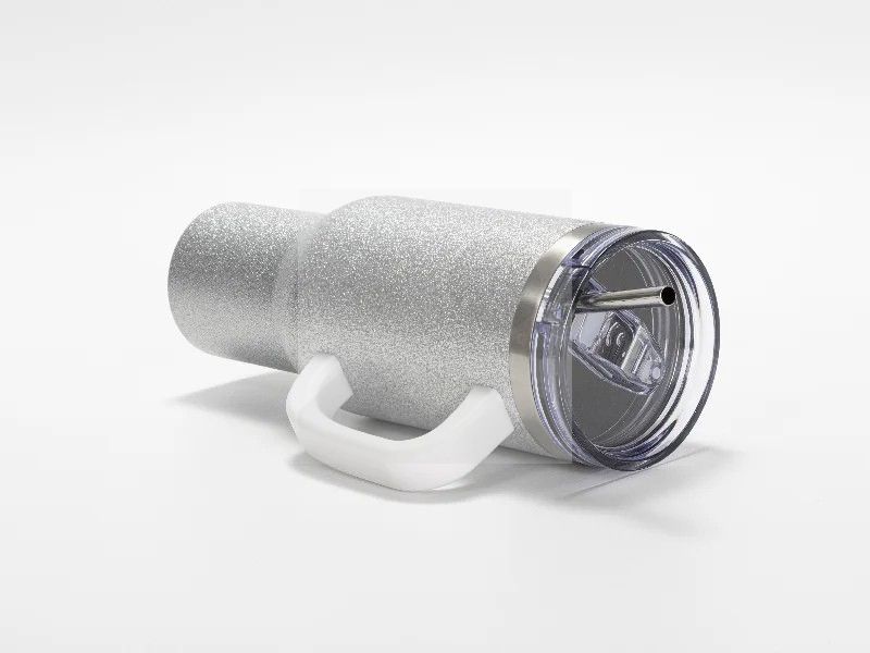 Sublimation Blanks 40oz/1200ml Stainless Steel Glitter Tumbler with Lid & Straw