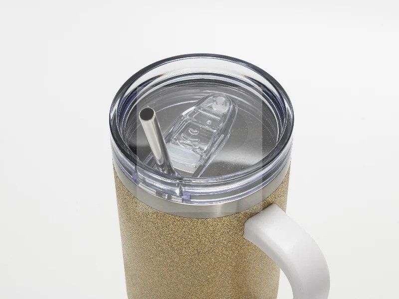 Sublimation Blanks 40oz/1200ml Stainless Steel Glitter Tumbler with Lid & Straw