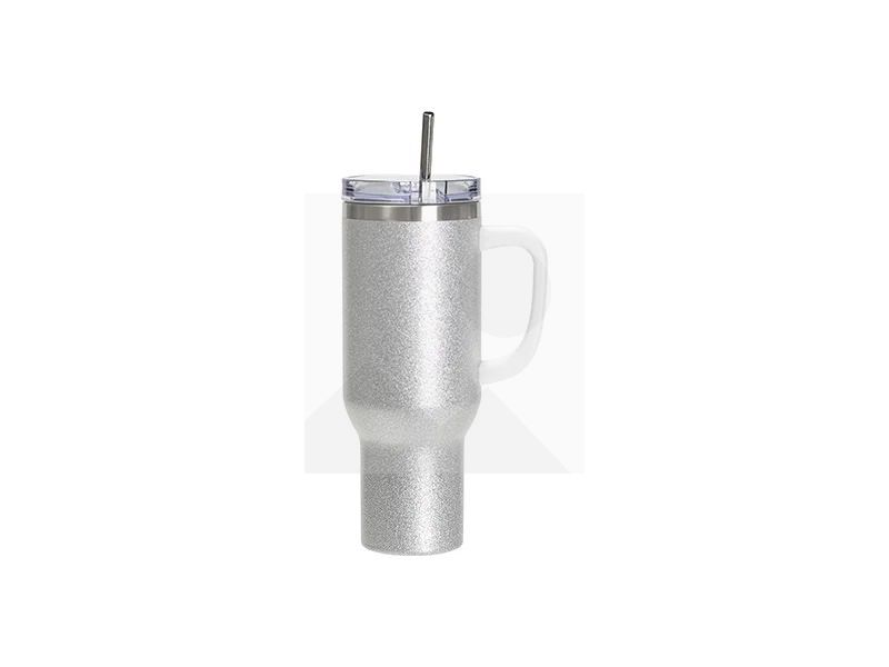 Sublimation Blanks 40oz/1200ml Stainless Steel Glitter Tumbler with Lid & Straw