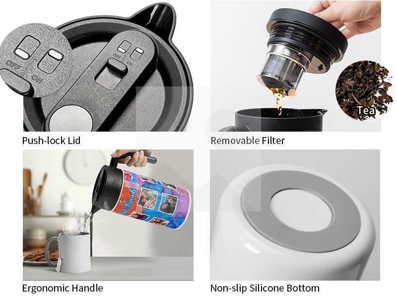 40oz/1200ml Sublimation Blanks Sublimation Thermal Coffee Carafe Pot