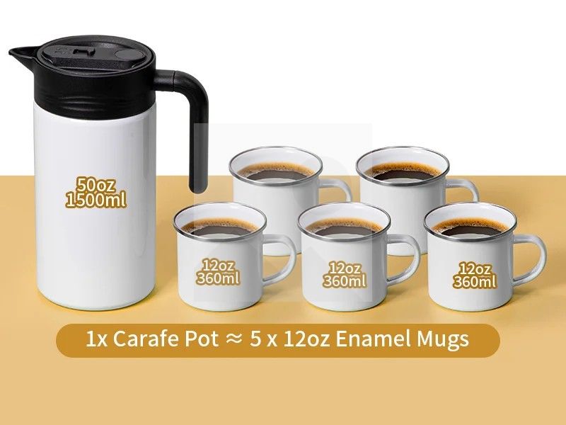 40oz/1200ml Sublimation Blanks Sublimation Thermal Coffee Carafe Pot