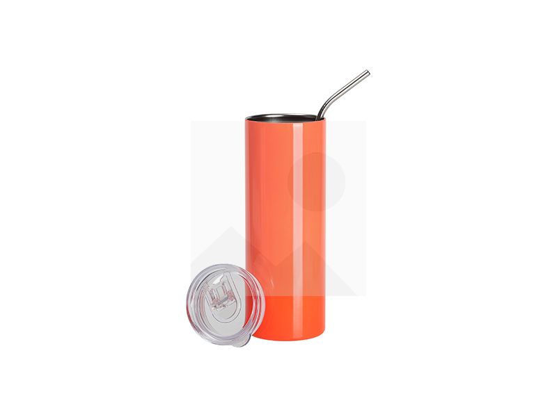Sublimation Blanks 20oz/600ml Stainless Steel Fluorescent Tumbler with Straw & Lid