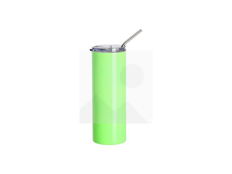 Sublimation Blanks 20oz/600ml Stainless Steel Fluorescent Tumbler with Straw & Lid
