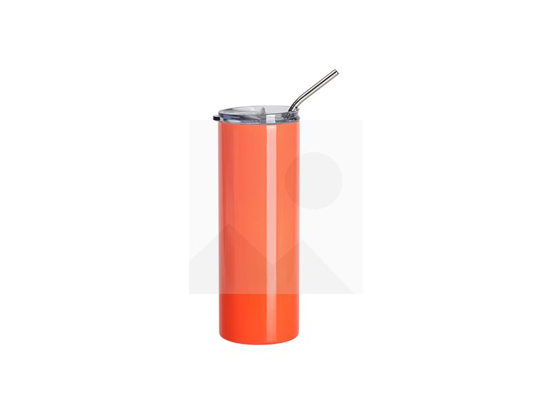 Sublimation Blanks 20oz/600ml Stainless Steel Fluorescent Tumbler with Straw & Lid