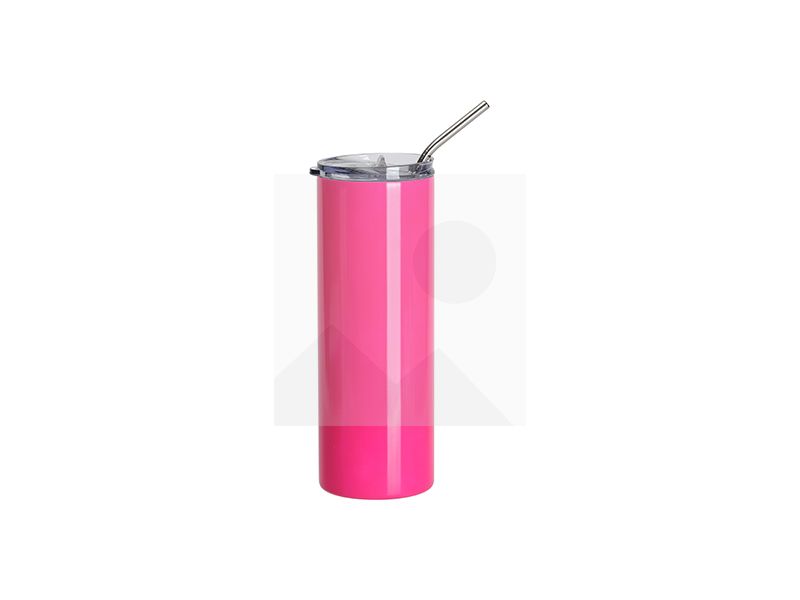 Sublimation Blanks 20oz/600ml Stainless Steel Fluorescent Tumbler with Straw & Lid