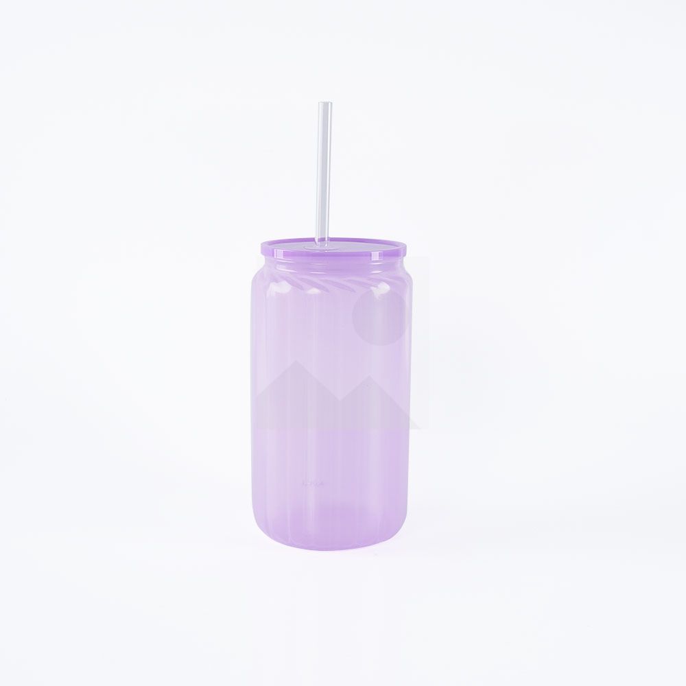 20oz Glass Cup BPA-Free Unbreakable Glass Jar Beverage Sublimation Colored Beer Iced Coffee Mug Unbreakable Glass Daily Use Mug