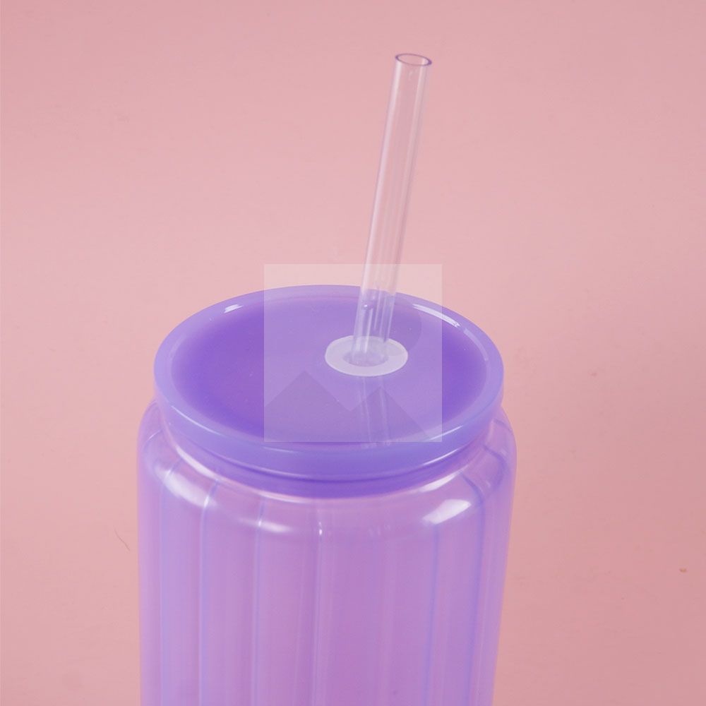 20oz Glass Cup BPA-Free Unbreakable Glass Jar Beverage Sublimation Colored Beer Iced Coffee Mug Unbreakable Glass Daily Use Mug