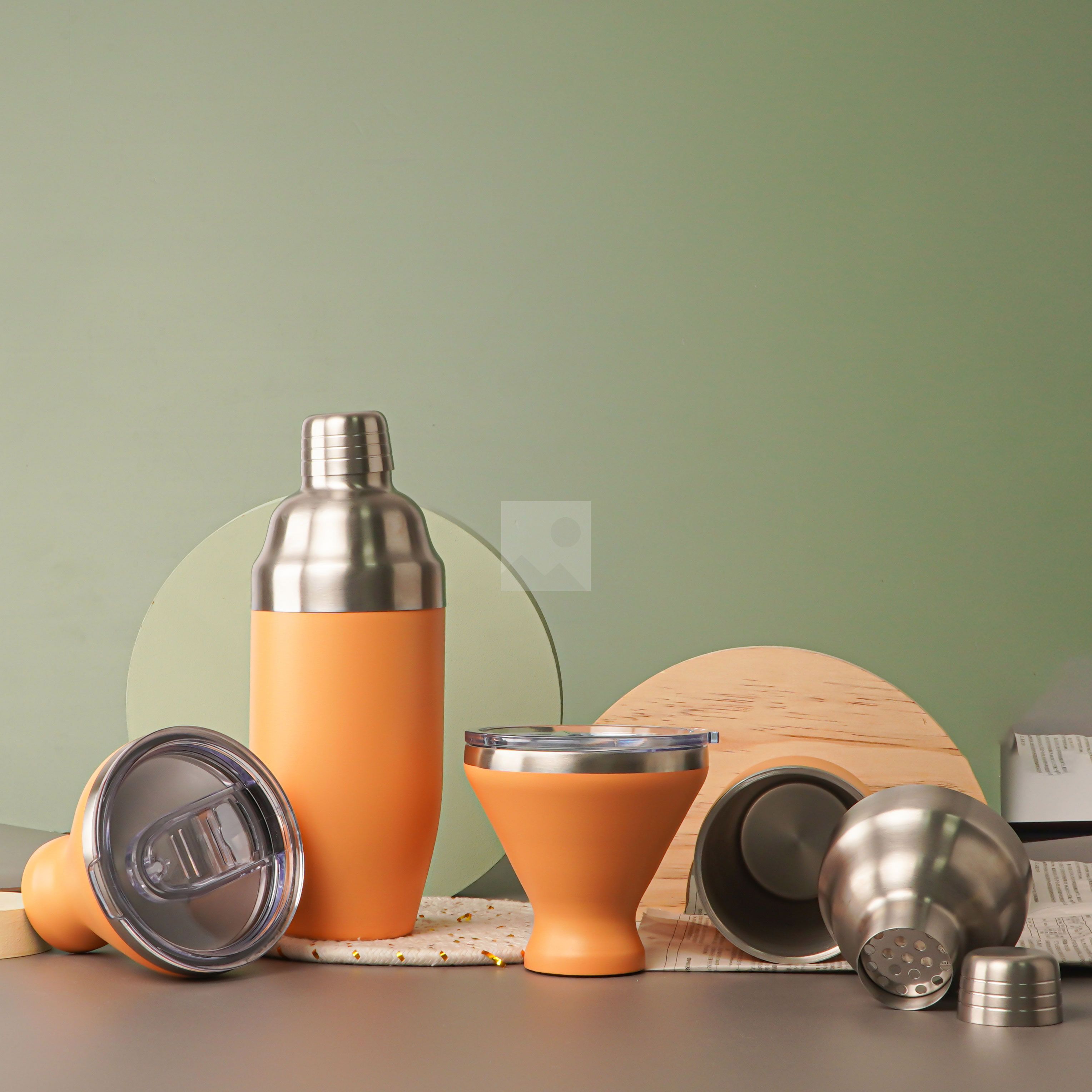 Bar Shakers 8oz 17oz Wholesale 304 Stainless Steel Shaker Wine Set Bartender Set Shaker Cocktail Shaker Set Customized